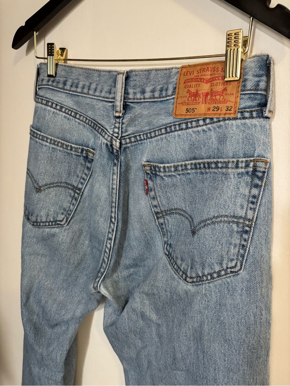 Levi's 505 Straight Jeans in Light Blue Denim